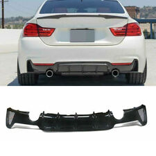 For 14-20 BMW F32 F33 F36 4Series M Sport Rear Diffuser Dual Exhaust Gloss Black picture