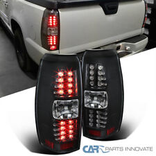 <LED Tail Lights> Fits 07-12 Chevy Avalanche Black Brake Signal Lamps Clear Lens picture
