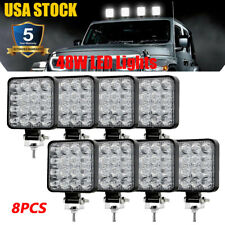 8pcs 48W LED Work Light Bar Fog Lamp Spot Pods Off-Road Driving Tractor 4WD ATV picture