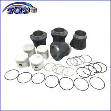 New VW Beetle Thing Engine Piston Set w/ 85.5mm Std. w/ Cylinders Flat CR 7.7:1 picture