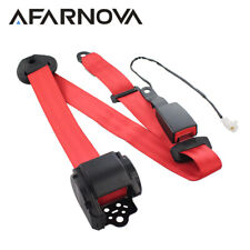 1Kit Fits Axdi 3 Point Fixed Harness Replace Belt Seatbelt Lap Strap Car Red picture