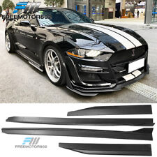 Fits 15-22 Ford Mustang GT500 Style Side Skirts 4PC - Matte Black picture