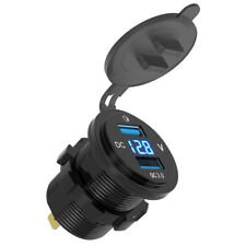 MICTUNING 4.2A Dual USB 3.0 Fast Car Charger Port Voltmeter Auto Truck Boat UTV picture