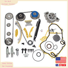For GM Ecotec 2.0L 2.4L Timing Chain Kit Selenoid Actuator Gear Oil & Water Pump picture