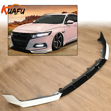 For 2018-2020 Accord Painted White Pearl Front Bumper Lip Splitter Kit picture