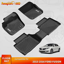 Floor Mats Liners for 2013-2016  Ford Fusion Energi Titanium Lincoln MKZ TPE picture