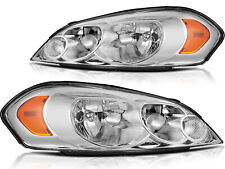 Pair Headlights Assembly For 06-13 Chevy Impala 06-07 Monte Carlo Chrome Housing picture