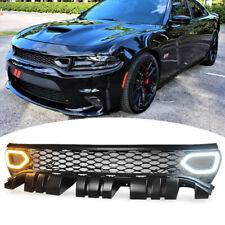 For 2015-2022 Dodge Charger R/T SCAT PACK SRT Front Mesh Grill w/Turn Signal DRL picture