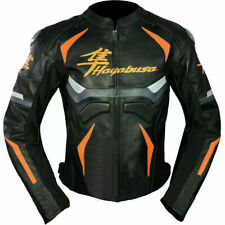 Handmade Men's Genuine Leather Jacket Racing Armor Protection Motorbike Jacket picture