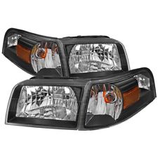 For 06-2011 Mercury Grand Marquis Black Housing Clear Headlight+ Corner Lamp picture