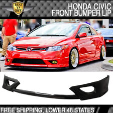 Fits 06-08 Honda Civic Coupe HF-P Style PU Front Bumper Lip Spoiler Bodykit picture