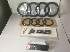 Audi SQ8 Rings Front Rear Emblems Glossy Black Original  picture