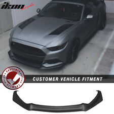 Fits 15-17 Ford Mustang Coupe 2-Door Front Bumper Lip Unpainted Black - PP picture