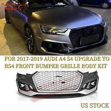 NEW RS4 FRONT BUMPER W/ GRILLE FOR 2017 2018 2019 Audi A4 S4 UPGRADE BODY KIT picture