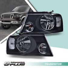 Fit For 2004-2008 Ford F150 06-08 Lincoln Mark LT Black Headlights Lamps LH+RH picture