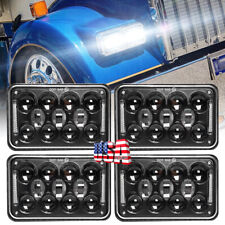 4pc DOT Approved 4x6inch Led Headlights For Peterbilt Kenworth H4651 H4652 H4666 picture