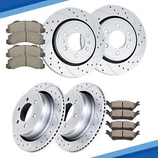 Front Rear Slotted Rotors Brake Ceramic Pads Kit for 2012-2020 Ford F-150 6 Lugs picture
