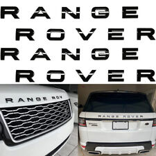 2x 3D Gloss Black Front Hood&Tailgate Letter For Range Rover Sport Evoque Emblem picture