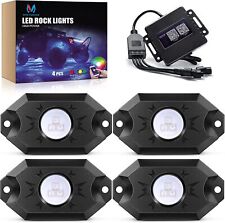 MICTUNING RGB Rock Lights 4 Pods Underglow Underbody Neon Lights for Truck ATV picture