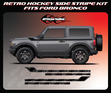 x2 Retro Hockey Side Stripe Kit Decals Fits Ford Bronco (2 Door) picture