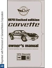 1978 Chevrolet Corvette Limited Edition (Pace Car) Owner's Manual picture