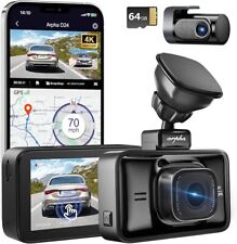 4K Dash Cam Front and Rear 4K/1080P Free 64GB Card 5G WiFi GPS 3'' Touch Screen picture