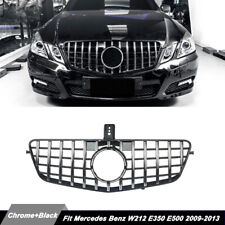 GT R Front Grille Chrome+Black For Mercedes Benz W212 E350 E500 E550 2009-2013 picture