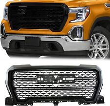 VICTOCAR Glossy Black Front Grille Fits 2019-2021 GMC Sierra 1500 Denali Style  picture