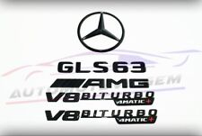 GLS63 AMG V8 BITURBO 4MATIC+ Rear Star Emblem gloss Black Badge Combo X167 2020+ picture