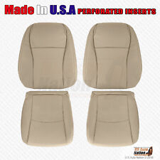 2008 - 2013 Fits Toyota Highlander Driver Passenger Perforated Leather Cover Tan picture