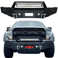 Fit 2009-2014 12th Gen Ford F150 Front Bumper w/ LED Lights and D-Rings picture