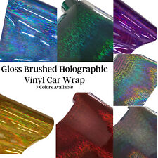 Gloss Brushed Holographic Sparkle Metallic Vinyl Car Wrap Decal Sticker Film picture