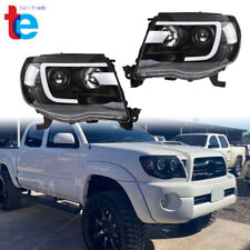 For 2005-2011 Toyota Tacoma LED Black Projector Headlights Passenger&Driver picture