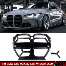 For 2021-24 BMW G80 M3 G82 G83 M4 Gloss Black CSL Style Front Bumper Nose Grille picture
