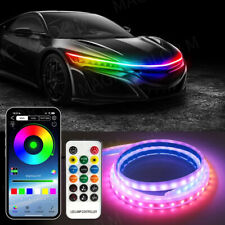 APP+Remote 71'' RGB Dreamcolor LED Car Hood Light Strip Daytime Running Light picture