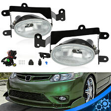 1Pair Front Clean Lens Fog Lights Fits 2006 2007 2008 Honda Civic 2-Door Coupe picture
