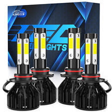 4Sides 9005 9006 LED Headlight Bulbs Combo High Low Beam 6000K Super Bright 4pcs picture