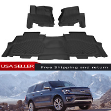 For 2018-2024 Ford Expedition Lincoln Navigator Floor Mats 3D TPE All Weather OE picture