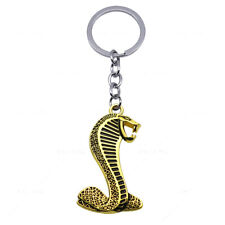 Zinc alloy Badge Car keychain For Ford Mustang Cobra Gold picture