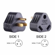 RV Adapter 15 Amp Male to 30 Amp Female Connector Plug Camper Motorhome Triangle picture
