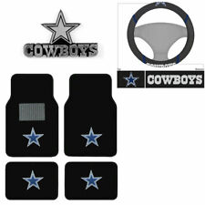 New NFL Dallas Cowboys Car Truck Floor Mats Steering Wheel Cover & Emblem picture