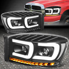 FOR 06-09 RAM TRUCK PAIR DUAL LED DRL+SEQUENTIAL SIGNAL PROJECTOR HEADLIGHT LAMP picture