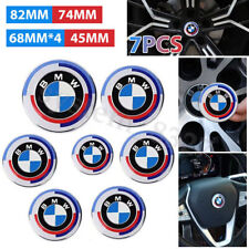 7PCS For BMW 50th Anniversary Emblem Centre Caps Badges 82mm 74mm 68mm 45mm picture