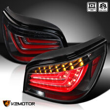 Fits 2004-2007 BMW E60 5-Series 525i 530i LED Red Tube Tail Lights Lamps Black picture