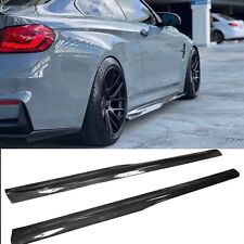 For 2014+ BMW F82 F83 M4 PSM Style Coupe Carbon Fiber Side Skirt Extension Lip  picture