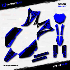 Black & Blue Slick Racing Graphics Kit fits 08-21 YAMAHA TTR125 TTR 125 decal picture