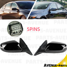 5Pins Black Painted Heated Mirror For Chevrolet Malibu 2016-2021 Pair Left&Right picture