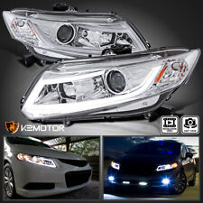 Fits 2012-2015 Honda Civic LED Bar Projector Headlights Lamps Left+Right 12-15 picture