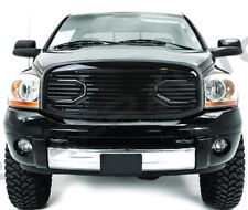 Gloss Black Big Horn Grille+Replacement Shell for 06-09 Dodge RAM 2500+3500 Truc picture