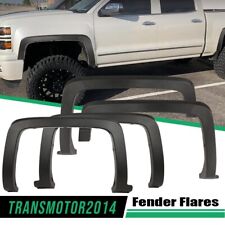 4Pc Factory Style Fender Flares Fit For 2014-2019 Chevy Silverado 1500 2500 3500 picture